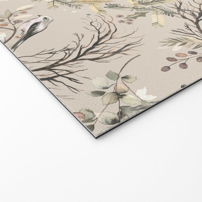 Harvest 2025 Woodland Toile Winter Autumn Animals Forest  Welcome Mat Gallery Image 2