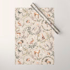 Harvest 2025 Woodland Toile Winter Autumn Animals Forest  Wrapping Paper Gallery Image 1