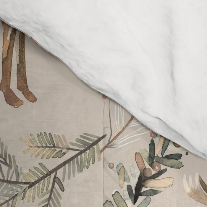 Harvest 2025 Woodland Toile Winter Autumn Animals Forest  Comforter Gallery Image 4