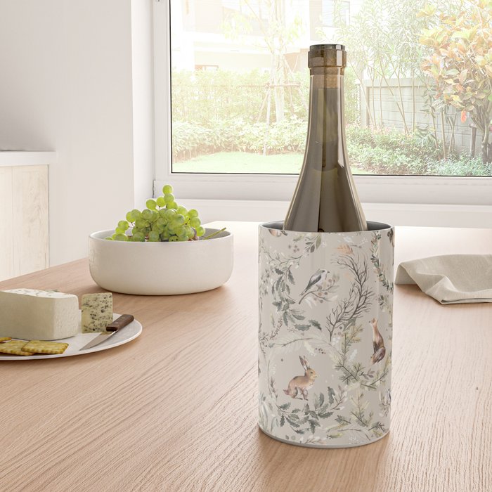 Harvest 2025 Woodland Toile Winter Autumn Animals Forest  Wine Chiller Gallery Image 4