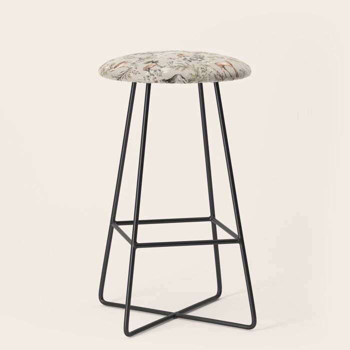 Harvest 2025 Woodland Toile Winter Autumn Animals Forest  Stool Gallery Image 1
