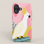 FeelFree - memphis throwback retro bird tropical nature animal parrot cockatoo 1980s 80s pop art iPhone Case Gallery Image 1