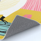 FeelFree - memphis throwback retro bird tropical nature animal parrot cockatoo 1980s 80s pop art Rug Gallery Image 4