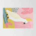 FeelFree - memphis throwback retro bird tropical nature animal parrot cockatoo 1980s 80s pop art Rug Gallery Image 2