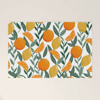 Citrus Fruit Pattern Lemons Oranges Botanical Design Welcome Mat Gallery Image 1