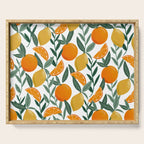 Citrus Fruit Pattern Lemons Oranges Botanical Design Serving Tray Gallery Image 1