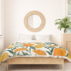 Citrus Fruit Pattern Lemons Oranges Botanical Design Duvet Cover Gallery Image 3