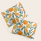Citrus Fruit Pattern Lemons Oranges Botanical Design Pillow Sham Gallery Image 3