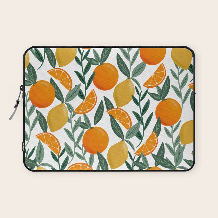 Citrus Fruit Pattern Lemons Oranges Botanical Design Laptop Sleeve Gallery Image 1