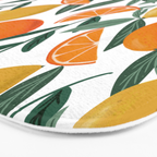 Citrus Fruit Pattern Lemons Oranges Botanical Design Bath Mat Gallery Image 3