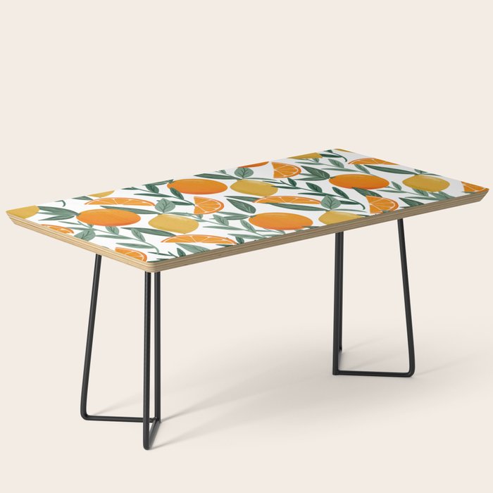 Citrus Fruit Pattern Lemons Oranges Botanical Design Coffee Table Gallery Image 1