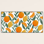 Citrus Fruit Pattern Lemons Oranges Botanical Design Desk Mat Gallery Image 3