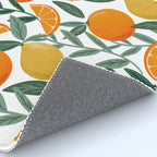 Citrus Fruit Pattern Lemons Oranges Botanical Design Rug Gallery Image 4
