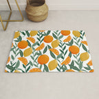 Citrus Fruit Pattern Lemons Oranges Botanical Design Rug Gallery Image 1