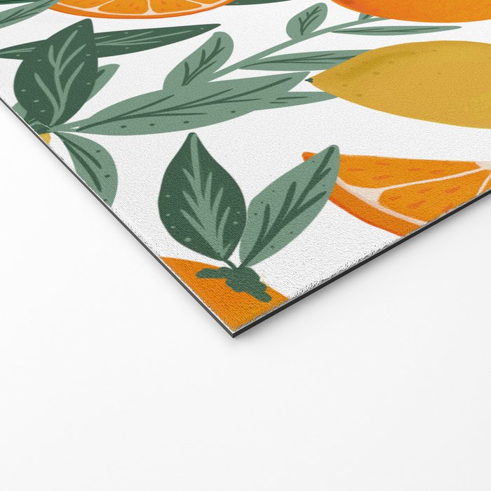 Citrus Fruit Pattern Lemons Oranges Botanical Design Welcome Mat Gallery Image 2