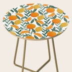 Citrus Fruit Pattern Lemons Oranges Botanical Design Side Table Gallery Image 2