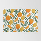 Citrus Fruit Pattern Lemons Oranges Botanical Design Rug Gallery Image 2