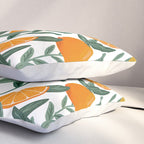 Citrus Fruit Pattern Lemons Oranges Botanical Design Pillow Sham Gallery Image 3