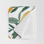 Citrus Fruit Pattern Lemons Oranges Botanical Design Throw Blanket Gallery Image 3