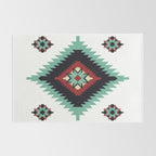 Southwest Santa Fe Geometric Tribal Indian Pattern Rug Gallery Image 2
