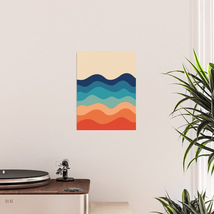 Retro 70s Waves Poster Gallery Image 2