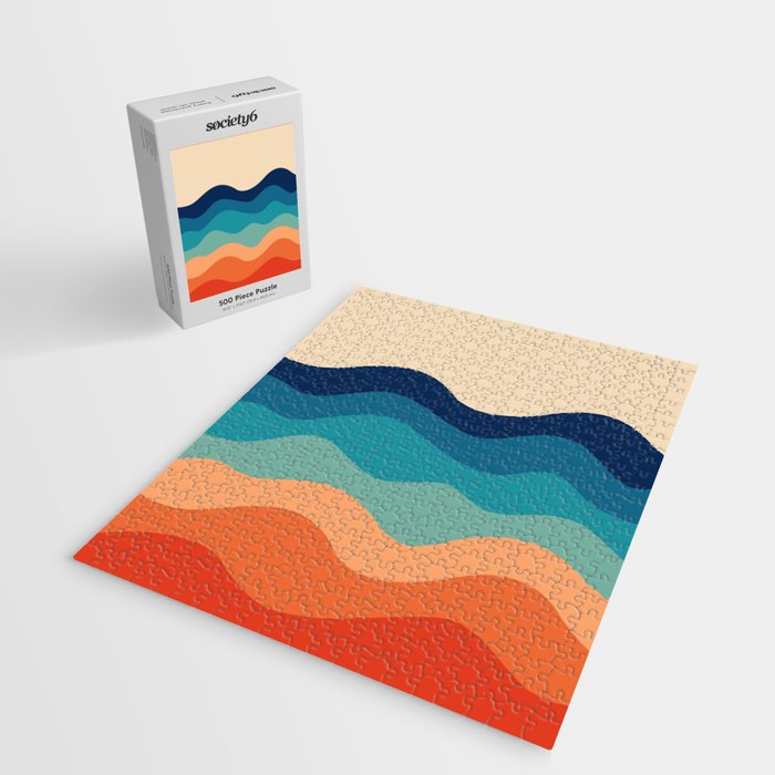 Retro 70s Waves Jigsaw Puzzle Gallery Image 2