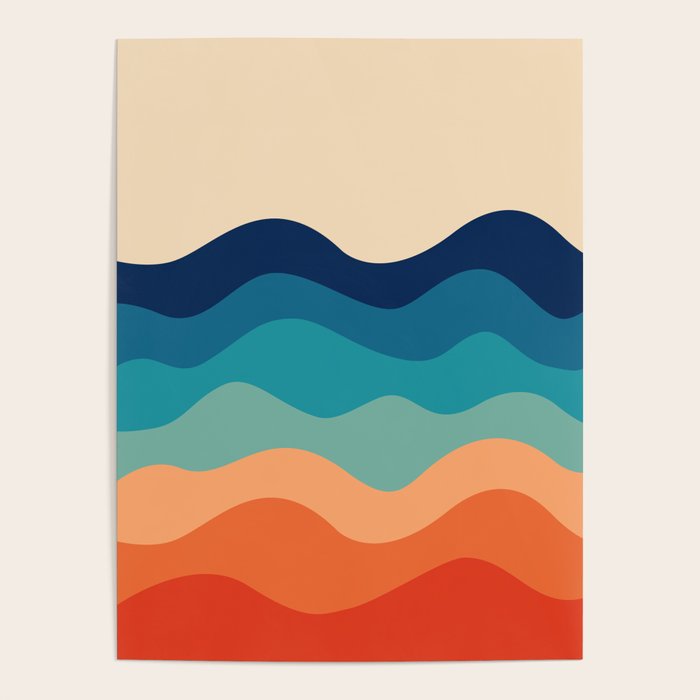 Retro 70s Waves Poster Gallery Image 4