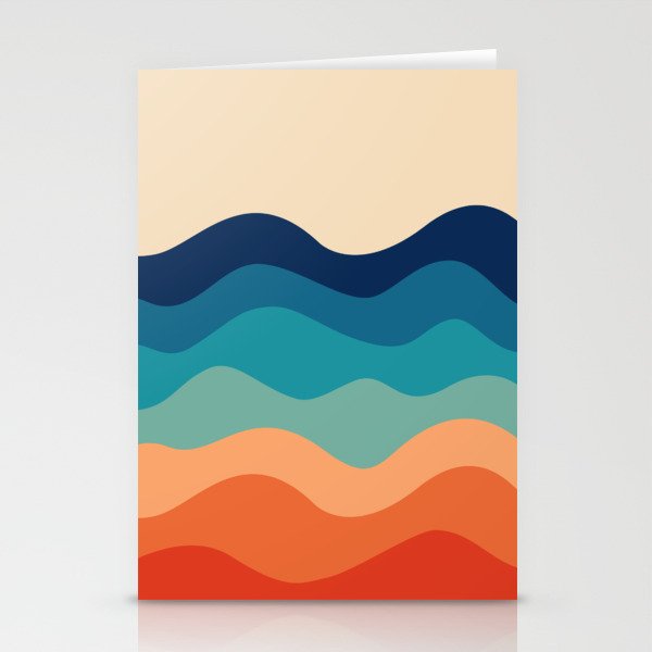 Retro 70s Waves Stationery Card Gallery Image 2