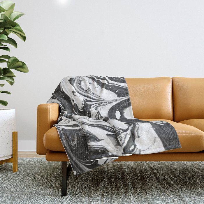 Marbling 2 Throw Blanket Gallery Image 1