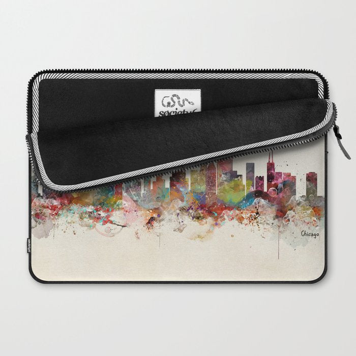 chicago illinois Laptop Sleeve Gallery Image 2