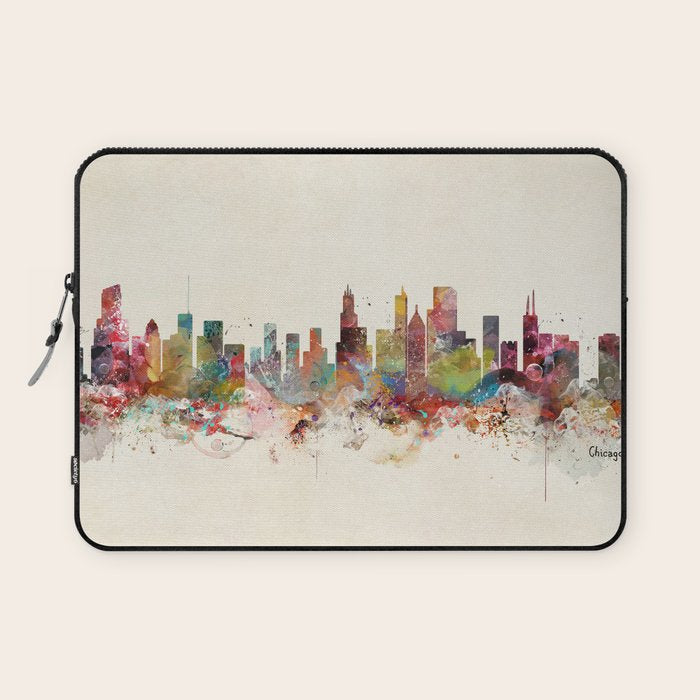 chicago illinois Laptop Sleeve Gallery Image 1