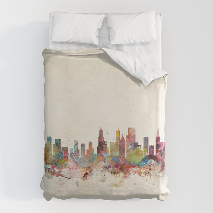 chicago illinois Duvet Cover Gallery Image 1