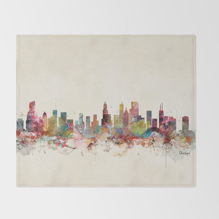 chicago illinois Throw Blanket Gallery Image 2