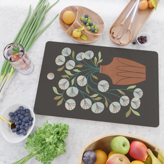 Overflowing Terra Cotta Vase Cutting Board Gallery Image 2