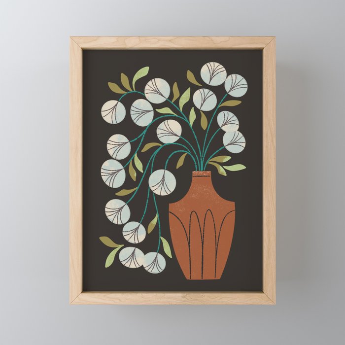 Overflowing Terra Cotta Vase Mini Art Print Gallery Image 1