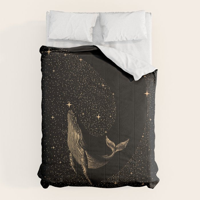 Starry Whale - Dark GOLD Version Comforter Gallery Image 1
