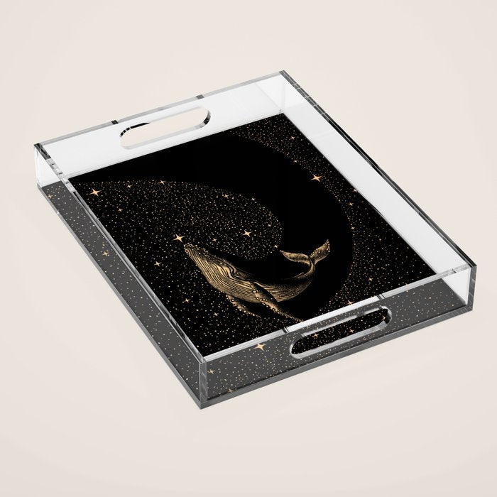 Starry Whale - Dark GOLD Version Acrylic Tray Gallery Image 1