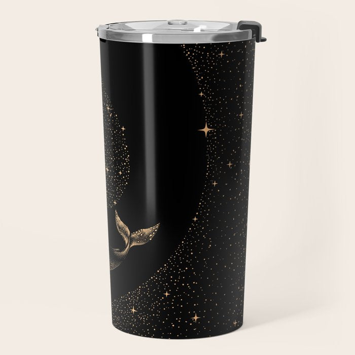 Starry Whale - Dark GOLD Version Travel Mug Gallery Image 2