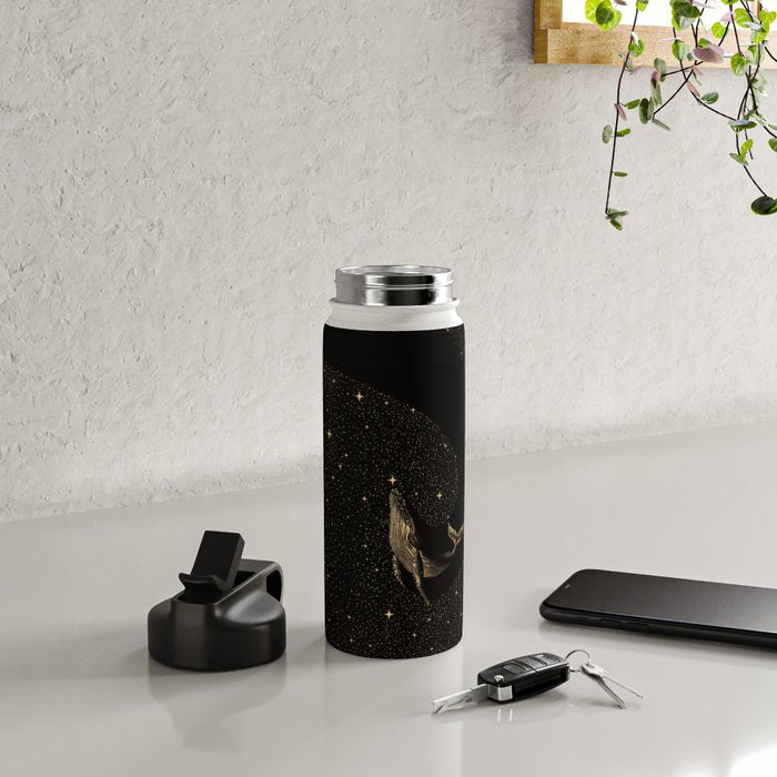 Starry Whale - Dark GOLD Version Water Bottle Gallery Image 4