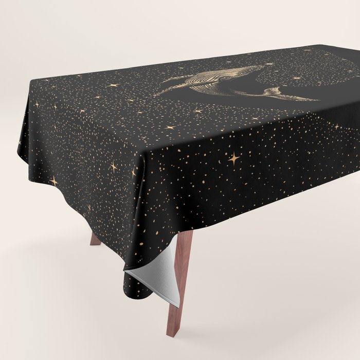 Starry Whale - Dark GOLD Version Tablecloth Gallery Image 1