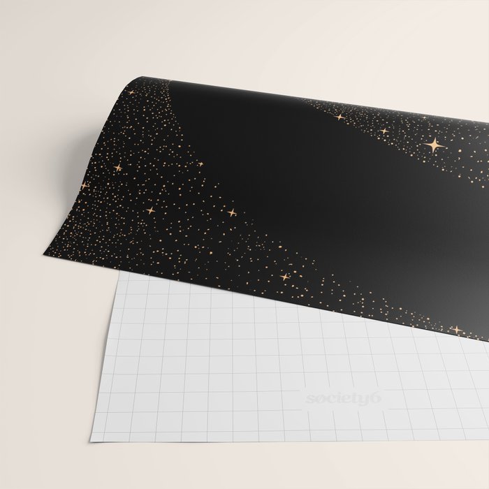 Starry Whale - Dark GOLD Version Wrapping Paper Gallery Image 2