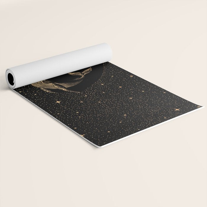Starry Whale - Dark GOLD Version Yoga Mat Gallery Image 2