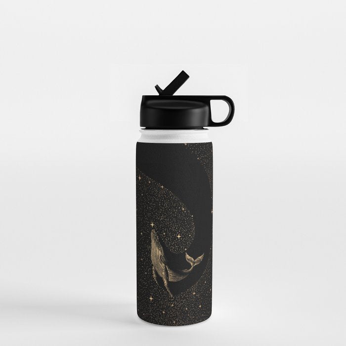 Starry Whale - Dark GOLD Version Water Bottle Gallery Image 1