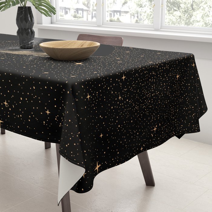 Starry Whale - Dark GOLD Version Tablecloth Gallery Image 3