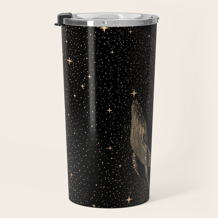 Starry Whale - Dark GOLD Version Travel Mug Gallery Image 3