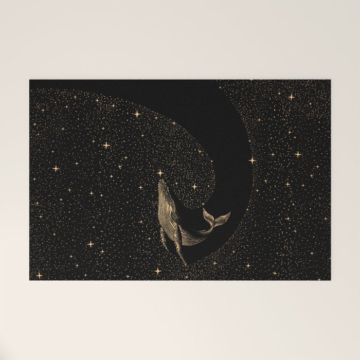 Starry Whale - Dark GOLD Version Welcome Mat Gallery Image 1