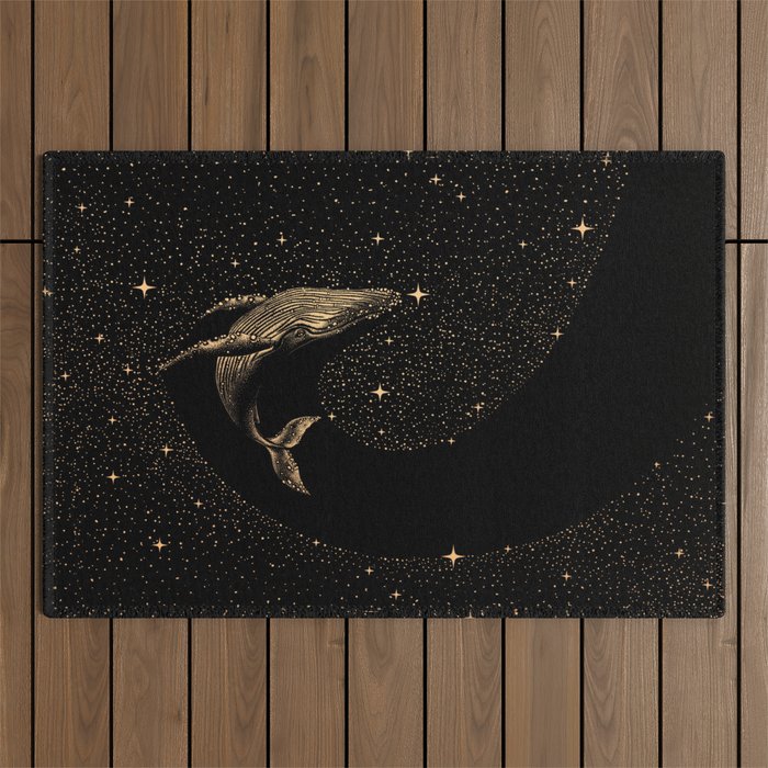 Starry Whale - Dark GOLD Version Outdoor Rug Gallery Image 1