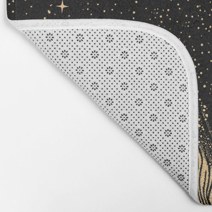 Starry Whale - Dark GOLD Version Bath Mat Gallery Image 2