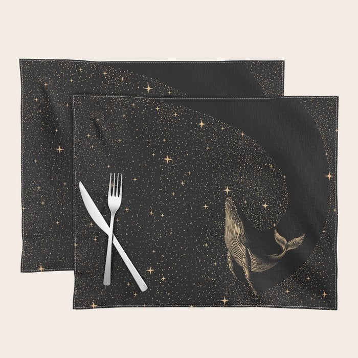 Starry Whale - Dark GOLD Version Placemat Gallery Image 1