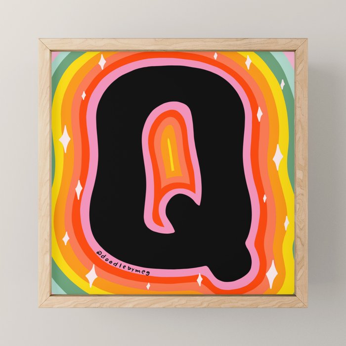 Rainbow Q Mini Art Print Gallery Image 1